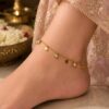 Anti Tarnish Star Anklet Premium Adjustable Anklet for Traditional Wear 3 Anti Tarnish Star Anklet with premium gold-plated finish for women