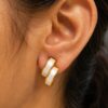 Anti Tarnish Stud Earring with premium gold-plated finish for women