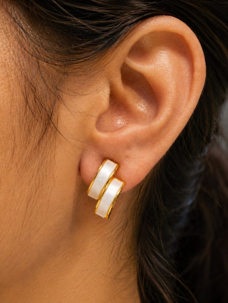 Anti Tarnish Stud Earring Premium Gold Plated Stud Earrings for Women