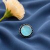 Adjustable Round Ring Oxidized Silver Adjustable Ring for Women 9 Adjustable Round Ring with oxidized silver finish for women