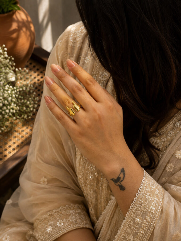 Anti Tarnish Rings Adjustable Elegant Finger Ring for Girls