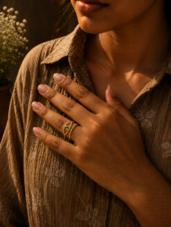 Anti Tarnish Rings Minimalist Band Ring for Daily Wear
