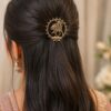 Silver Elephant Hair Accessories with oxidized silver finish for women