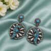 Unique Parrot Earring with oxidized silver finish for women