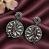Unique Parrot Earring with oxidized silver finish for women