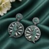 Unique Parrot Earring with oxidized silver finish for women