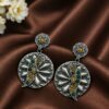 Unique Parrot Earring with oxidized silver finish for women