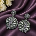 Unique Parrot Earring Traditional Oxidized Earrings for Special Occasion - ''BabyPink''