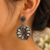 Unique Parrot Earring with oxidized silver finish for women