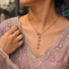 Anti Tarnish Floral Necklace with premium gold-plated finish for women