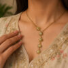 Anti Tarnish Floral Necklace with premium gold-plated finish for women