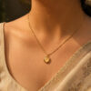Anti Tarnish Heart Necklace with premium gold-plated finish for women