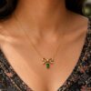 Anti Tarnish Chain Pendant with premium gold-plated finish for women