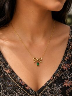 Anti Tarnish Chain Pendant with premium gold-plated finish for women