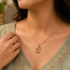 Anti Tarnish Cat Necklace with premium gold-plated finish for women