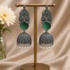 Traditional Jhumka Earring Oxidized Silver Ethnic Design for Beautiful Look 15 Traditional Jhumka Earring with oxidized silver finish for women