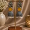 Traditional Jhumka Earring Oxidized Silver Ethnic Design for Beautiful Look 11 Traditional Jhumka Earring with oxidized silver finish for women