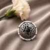 Silver Flower Ring Adjustable Floral Ring for Traditional Wear 15 Silver Flower Ring with elegant floral design for women