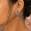 Designer Silver Earring with elegant silver finish for women