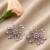 Designer Silver Earring with elegant silver finish for women