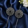 Ethnic Silver Earcuff with oxidized silver finish for women