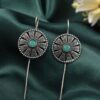 Ethnic Silver Earcuff with oxidized silver finish for women