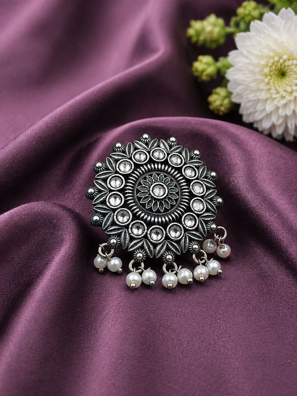 Vintage Stylish Ring Elegant Adjustable Antique Ring for Traditional Wear 9 Vintage Stylish Ring with elegant antique finish for women