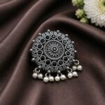 Vintage Stylish Ring Elegant Adjustable Antique Ring for Traditional Wear - "Black"