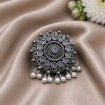 Vintage Stylish Ring Elegant Adjustable Antique Ring for Traditional Wear - ''BabyPink''