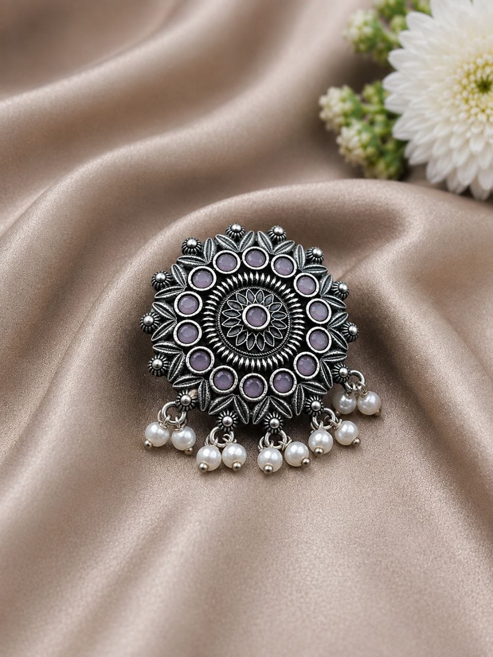 Vintage Stylish Ring Elegant Adjustable Antique Ring for Traditional Wear 6 Vintage Stylish Ring with elegant antique finish for women