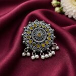 Vintage Stylish Ring Elegant Adjustable Antique Ring for Traditional Wear - "Yellow"