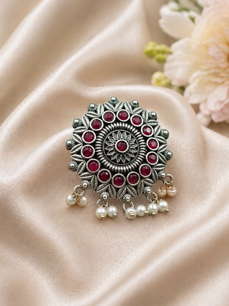 Vintage Stylish Ring Elegant Adjustable Antique Ring for Traditional Wear 2 Vintage Stylish Ring with elegant antique finish for women