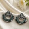 Oxidized Durga Maa Earring Traditional Silver Earrings for Women 10 Oxidized Durga Maa Earring with traditional silver finish for women