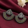 Oxidized Durga Maa Earring Traditional Silver Earrings for Women 9 Oxidized Durga Maa Earring with traditional silver finish for women