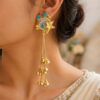 Gold Plated Parrot Kashmiri Earring with traditional design for women