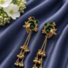 Gold Plated Parrot Kashmiri Earring with traditional design for women