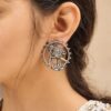Silver Elephant Stud Earring with elegant elephant design for women