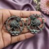 Silver Elephant Stud Earring Elegant Oxidized Beautiful Design for Traditional Wear 5 Silver Elephant Stud Earring with elegant elephant design for women