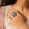 Vintage Adjustable Ring with elegant antique finish for women