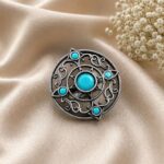 Vintage Adjustable Ring Elegant Antique Statement Ring for Party Look - "Aqua"