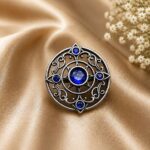 Vintage Adjustable Ring Elegant Antique Statement Ring for Party Look - Blue