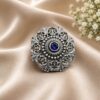 Designer Oxidised Floral Ring – Elegant Traditional Floral Jewelry