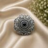 Designer Oxidised Floral Ring – Elegant Traditional Floral Jewelry