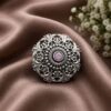 Designer Oxidised Floral Ring – Elegant Traditional Floral Jewelry