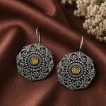 Ethnic Floral Earring – Stunning Traditional Design for Elegant Festive Styling - "Yellow"