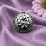 Vintage Silver Ring for Elegant Timeless Traditional Jewelry - "White"