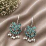 Exquisite Floral Half Moon Bugadi for Gorgeous Traditional Wear - "MInt"
