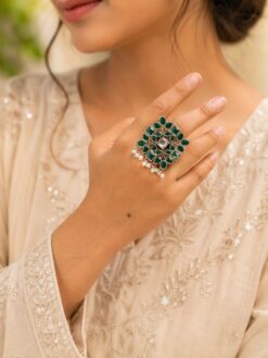 Geometric Stylish Ring with modern artistic detailing and premium polished finish