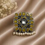 Dazzling Geometric Stylish Ring for Elegant Modern and Fashionable Looks - "Yellow"