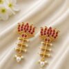 Golden Lotus Earring elegant golden floral jewelry for women